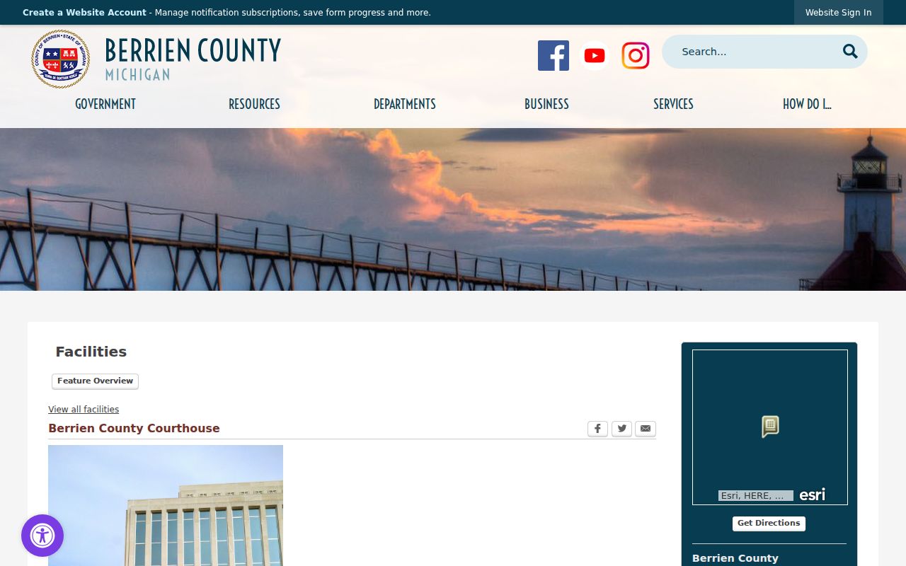 Berrien County court docket courthouse facility information
