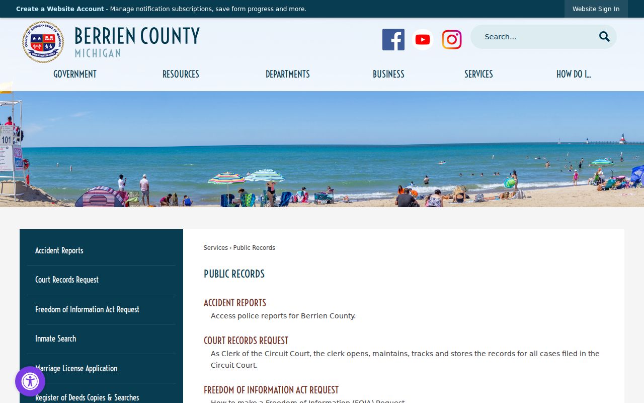 Berrien County court docket public records access hub