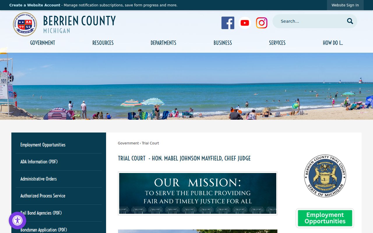 Berrien County court docket Trial Court division contacts